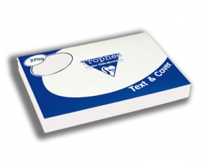 Karton bőrhatású Clairefontaine Text and Cover A/3 270g fehér 100 ív/csomag