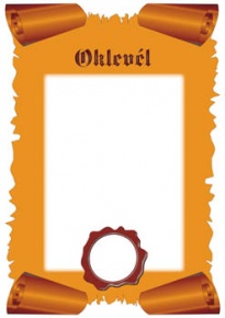 Oklevél pd A/4 álló címer nélküli I.