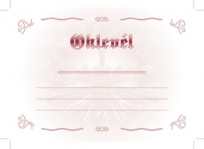 Oklevél pd A/5 fekvő címeres X.