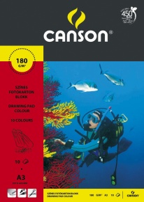 Fotókarton Canson A/3 180g színes 10 ív/csomag