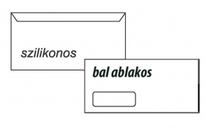 Boríték LA/4 szilikonos bal ablakos