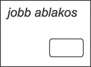 Boríték LC/6 öntapadós jobb ablakos