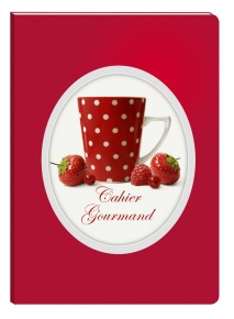 Füzet Clairefontaine Cahiers Gourmand 148x210 mm 48 lapos puha fedeles vonalas Red Fruits cup