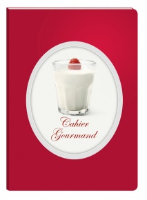 Füzet Clairefontaine Cahiers Gourmand 148x210 mm 48 lapos puha fedeles vonalas Raspberry Milk