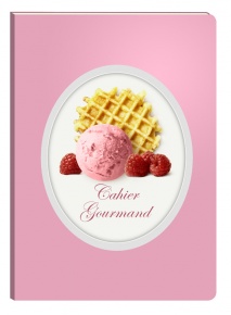 Füzet Clairefontaine Cahiers Gourmand 148x210 mm 48 lapos puha fedeles vonalas Ice Cream Biscuit