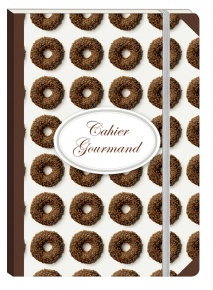 Füzet Clairefontaine Cahiers Gourmand 105x148 mm 72 lapos puha fedeles gumis vonalas Donuts