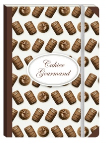 Füzet Clairefontaine Cahiers Gourmand 105x148 mm 72 lapos puha fedeles gumis vonalas Praline