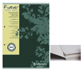 Jegyzettömb Clairefontaine Forever A/4 100 lapos lyukasztott vonalas