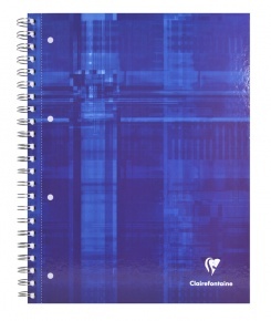 Spirálfüzet Clairefontaine Bind'O Block A/4-80 lapos színezett szélű kockás kék