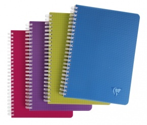 Spirálfüzet Clairefontaine Linicolor Intensive A/4-90 lapos vonalas margós