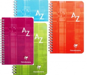 Mutató spirálos Clairefontaine A/5 90 lapos laminált fedeles kockás