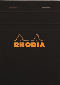Jegyzettömb Clairefontaine Rhodia Black A/4 80 lapos kockás
