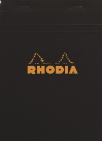 Jegyzettömb Clairefontaine Rhodia Black A/4 80 lapos vonalas