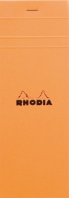 Jegyzettömb Clairefontaine Rhodia Orange 7.4x21 cm 80 lapos kockás
