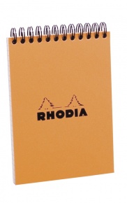 Jegyzettömb spirálos Clairefontaine Rhodia Orange A/4 80 lapos vonalas