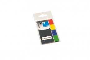 Oldaljelölő papír Info Notes 20x50 mm 4x40 lapos áttetsző színes széllel