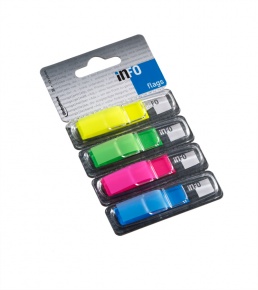 Oldaljelölő műanyag Info Notes Info Flag 12.5x43 mm 4x36 lapos neon színek