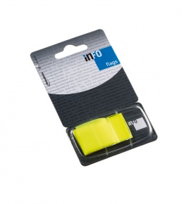 Oldaljelölő műanyag Info Notes Info Flag 25x43 mm 50 lapos sárga