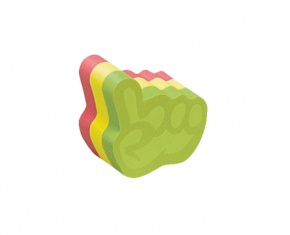 Öntapadós jegyzettömb Info Notes Cubes 50x50 mm méretből vágva 225 lapos neon vegyes színek kéz