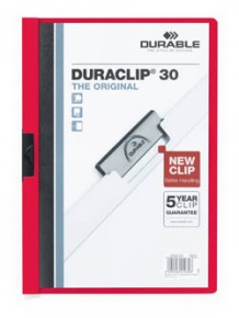 Clip-mappa Durable Duraclip A/4 30 lapig piros
