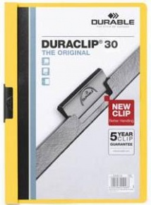 Clip-mappa Durable Duraclip A/4 30 lapig sárga