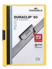 Clip-mappa Durable Duraclip A/4 60 lapig sárga