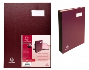 Aláírókönyv Exacompta 240x320 mm 18 részes burgundi