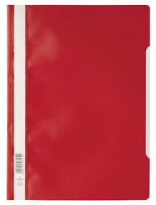 Gyorsfűző PVC Durable A/4 áttetsző előlap piros