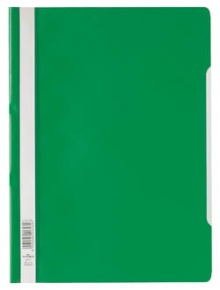 Gyorsfűző PVC Durable A/4 áttetsző előlap zöld