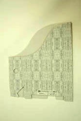 Iratpapucs karton összehajtható pd A/4 7 cm gerinccel karton textil szürke