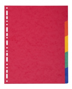 Elválasztólap karton Exacompta 297x242 mm 5 részes színes maxi