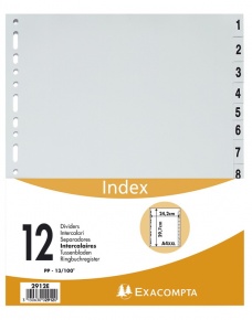 Regiszter PP Exacompta 297x242 mm 1-31-ig szürke