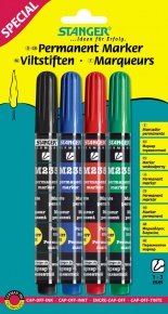 Marker Stanger M235 permanent kerek 4 db-os klt.
