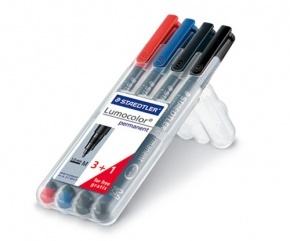 Marker Staedtler Lumocolor permanent M 4 db-os klt.