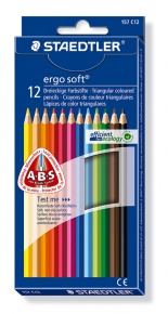 Színes ceruza Staedtler Ergo Soft 12 db-os klt. bliszteres kartonban