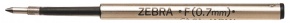 Golyóstoll betét Zebra F 0.7 mm fekete