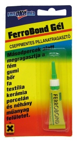 Pillanatragasztó Ferrobond 3g gél cseppmentes