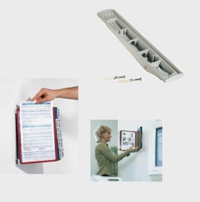 Bemutatótábla-tartó Durable Sherpa fali 5 db-os tábla nélkül szürke