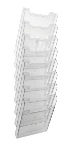 Prospektustartó Exacompta/Multiform A/4 fali 8 rekeszes áttetsző