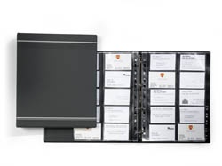 Névjegykártyatartó Durable Visifix A/4 400 db-os 4 gyűrűs regiszteres antracit