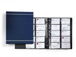 Névjegykártyatartó Durable Visifix A/4 400 db-os 4 gyűrűs regiszteres kék