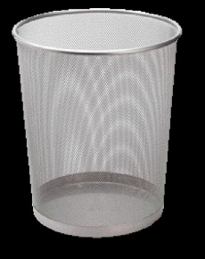 Papírkosár Sakota fémhálós 35 cm ezüst DKL1732