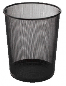 Papírkosár Sakota fémhálós 35 cm fekete DKC1396