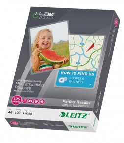 Lamináló fólia Leitz A/6 125 mic. 33806