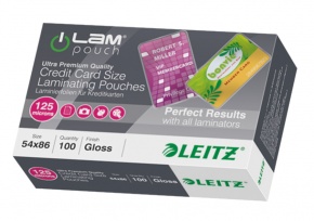 Lamináló fólia Leitz mini 54x86 mm 125 mic. 100 lap/csomag 33810