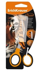 Olló ErichKrause 13 cm iskolai bliszteres tigris
