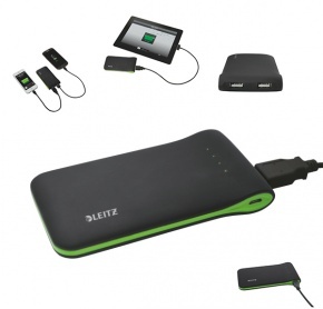 Hordozható USB töltő Leitz Complete fekete 64130095