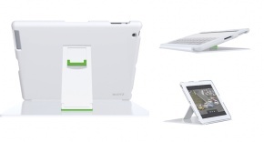 Védőtok és állvány fedeles Leitz Complete iPad2/3/4 fehér 62520001