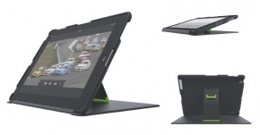Védőtok és állvány fedeles Leitz Complete iPad2/3/4 fekete 62520095