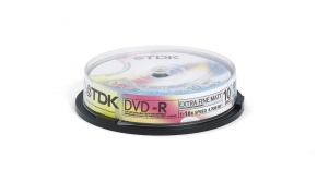 DVD+R TDK 4.7 GB írható 16x hengeres tok 10 db/csomag